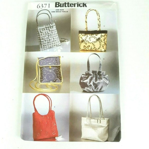 Butterick 6371 Fashion Evening Bags Purses Uncut - Picture 1 of 2